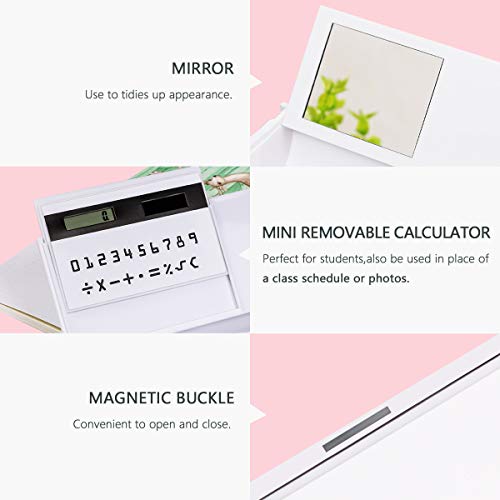 Multifuction Pencil Case for Boys Girls PYFK Pencil Box with Calculator Mirror and Whiteboard Pencil Holder for School Office Supplies Cute with Perfect Size and Easy Access(Fox)