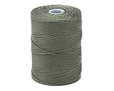 C-LON Fine Weight Bead Cord, Olive - 0.4mm, 136 Yard Spool