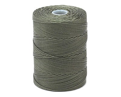 C-LON Fine Weight Bead Cord, Olive - 0.4mm, 136 Yard Spool
