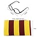 4PCS Magic Set, Striped Knit Scarf Striped Tie with Glasses & College Badge