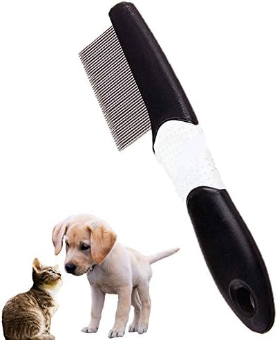PetEnjoy Pet Grooming Tools Comb Extra Fine Tooth Flea Comb for Dogs Cats Kittens Long Short Hair