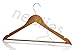 Light Cherry Everyday Wood Hangers with Non-Slip Bar and Notches, Super Sturdy and Durable Wood, 24 pack