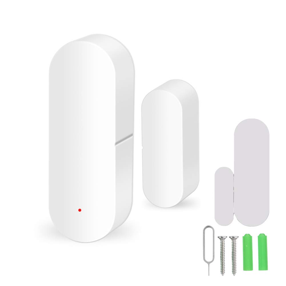 Smart Window Door Sensor, WiFi Sensors Window / Door Sensor Supports Voice Control Wireless Magnetic Door Sensor for Home, Office.