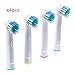 Sorliva Oral B Replacement Brush Heads with Soft Bristle 360 Degree Clean Designed Replacement Toothbrush Head for Oral B Precision Clean,Deep Sweep,Professional Care,Pro Health EB17-4(4PCS)