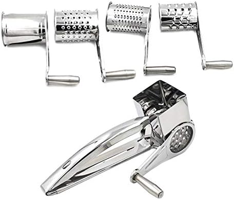 チーズおろし器 4個セット ステンレス チーズグラター 手動ロータリー 毎週更新 多機能チーズおろし器 回転式 じゃがいおろしも作れる 大根 チーズ削り器