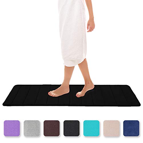 Colorxy Memory Foam Bath Mat - Soft & Absorbent Bathroom Rugs Non Slip Large Bath Rug Runner for Kitchen Bathroom Floors 16