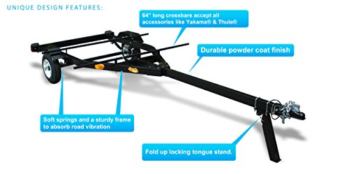 RIGHT-ON TRAILER Multi-Sport Multi-Rack Kayak Trailer by Right On | Durable Transporting Trailer for Kayaks, Sups, Canoes, Bicycles & More - Thumbnail 4