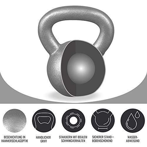 GORILLA-SPORTS-Kettlebell-2-32-kg-Gusseisen-EinzelnSet--Fitness-Kugelhantel-in-17-Gewichtsvarianten-GoldSilberSchwarz