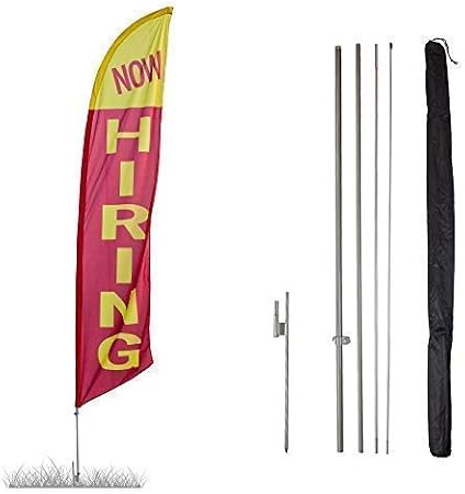 Amazon Com Vispronet Now Hiring Feather Banner Swooper Flag Kit