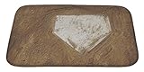 Gear New Home Plate Baseball Bath Mat, Microfiber, Foam With Non Skid Backing, 34