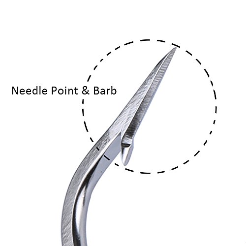 Goture Angelhaken aus Edelstahl, langer Schaft, große Haken aus Karbonstahl, Fischhaken für Salzwasser Größe 6/0 7/0 8/0… – Bild 4