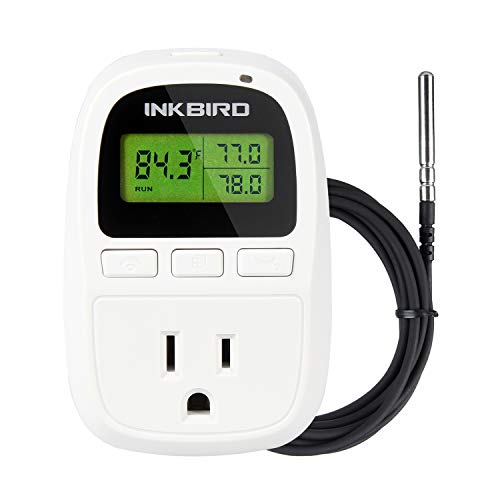Inkbird Temperature Controller Heat Mat Thermostat C206 10A Digital Thermostat Only Heating Outlet