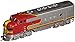 Bachmann Industries F7-A DCC Sound Value Equipped HO Scale Diesel Santa Fe Locomotive, Red/Silver