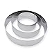 Funwhale 3 Tier Round Multilayer Anniversary Birthday Cake Baking Pans,Stainless Steel 3 Big Sizes Rings Molding Mousse Cake Rings(Round shape,4 Inch 6Inch 7.8Inch,Set of 3)