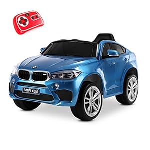 Playkin BMW X6M AZUL – Coche de bateria para niños mando 12V licencia oficial luces y sonidos juguetes infantiles coches de bateria , color/modelo surtido