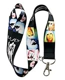Lady Gaga Print Lanyard Key Chain Id Badge Holder