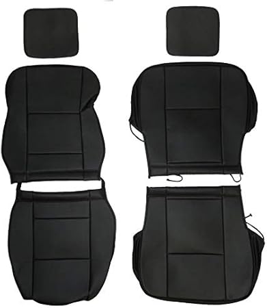 Amazon Co Jp 軽トラ 汎用シートカバー レザー シートカバー ブラック 運転席用シートカバー 助手席用シートカバー 6p トラック用品 車 バイク