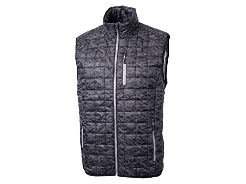 Cutter & Buck Rainier Primaloft Eco - Gilet da uomo con cerniera intera, Nero, L