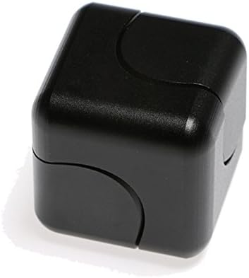 JEPN Rubik's cube shape Hand Spinner EDC Toy, Stainless Steel Hybrid Bearings ,R188 The Bearings can be Removable and Replaced.elieves your stress, ADHD, anxiety, improve focus and attention(Black)