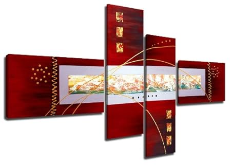 Amazon.de: Bild XXL 160 cm auf Leinwand modern (Nr 6519 handgemalt