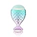 CINIDY Mermaid Makeup Brushes Set 11pcs 3D Green Gradient Synthetic Kabuki Foundation Blending Blush Eyeliner Face Powder Brush