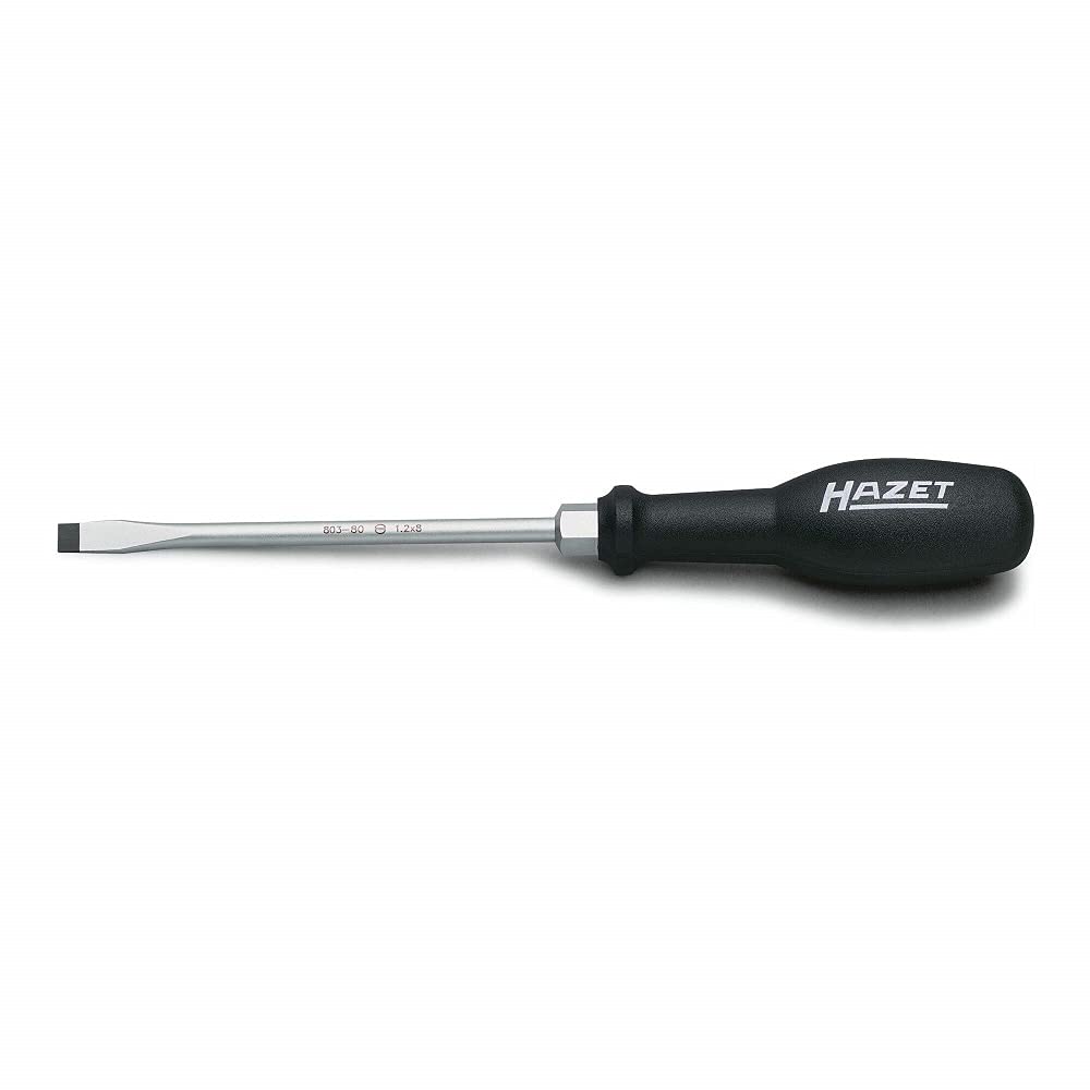HAZET 803-140 Slot Profile Trinamic Screwdriver with Burnished Tips - Chrome-Plated
