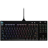 Logitech G PRO Mechanical Gaming Keyboard, Ultra Portable Tenkeyless Design, Detachable Micro USB Cable, 16.8 Million Color LIGHTSYNC RGB backlit keys