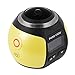 Andoer 360 Degree Wifi 2448P 30FPS 16M Fisheye Film Source Panorama Camera for Virtual Glasses VR Action Sports Outdoor Activities Camera Camcorder Car DVR