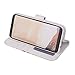 Galaxy S8 Case,CASELAND Wallet Case[Premium Design]PU Leather Flip Case Stand with Sling Case for Samsung Galaxy S8 [Regular] Butterfly White Flower