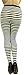 ToBeInStyle Women's Colorful Opaque Striped Tights Pantyhose Stocking Hosiery - Black/White - One Size