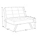 DHP Chelsea Convertible Accent Chair with Pillow, Black Faux Leather