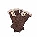 Sunward Women's Crochet Knitted Lace Trim Toppers Leg Warmers Socks Boot Cuffs (Coffee)