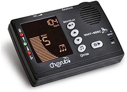 Kaiyitong01 Metronome, Guitar Ukulele Violin Tuner Tuner, Universal Electronic Vocal Metronome, Black, crisp and sweet (Color : Black)