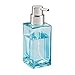 mDesign Glass Refillable Foaming Hand Soap Dispenser Modern Square Pump Bottle for Bathroom Vanities or Kitchen Sink, Countertops - 2 Pack - Blue/Brushed