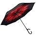Reverse Inverted Inside Out Umbrella - Upside Down UV Sun Protection Windproof Brella That Open Better Than Most Umbrellas, Reversible Folding Double Layer, Suitable for Golf, Car, Women and Men