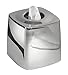 MetroDecor mDesign Facial Tissue Box Cover/Holder for Bathroom Vanity Countertops - Polished Stainless Steel