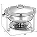 Giantex 2 Packs Chafing Dish 5 Quart Stainless Steel Chafer for Home Commercial Kitchen Party Catering Buffet Warmer Set w/Round Full Size Pan, Fuel Holder