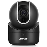 ANNKE HD 720p Wireless Security Camera Wi-Fi IP Camera with 2-Way Audio and Remote Pan/Tilt (Black)