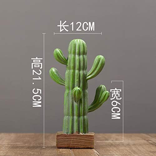 Sculpture Ornament Artwork Simulated Plant Cactus Pillar Potted Living Room Model Shop Layout Green Planting,Cactus C