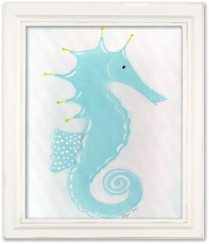 Doodlefish Wall Art, Stormy Seahorse, 15"x18"