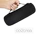 co2CREA Hard Travel Case Replacement for Ultimate Ears UE Boom 4 / Boom 3 Portable Bluetooth Wireless Speaker (Black Case + Inside Sunset Red)