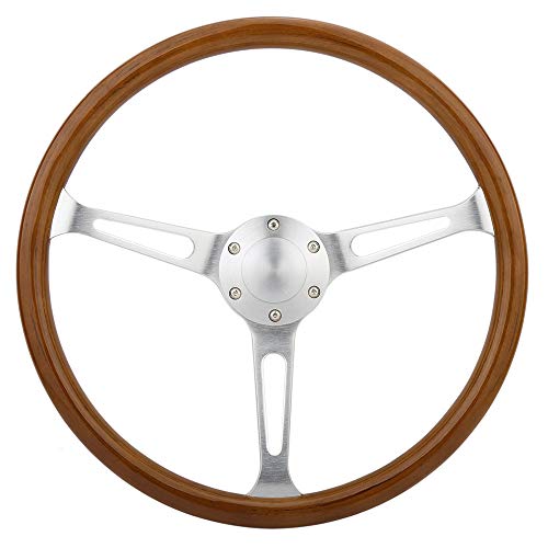 Universal 380mm 15" Inch Grant Classic Nostalgia Style Wood Grain Steering Wheel with Horn Kit