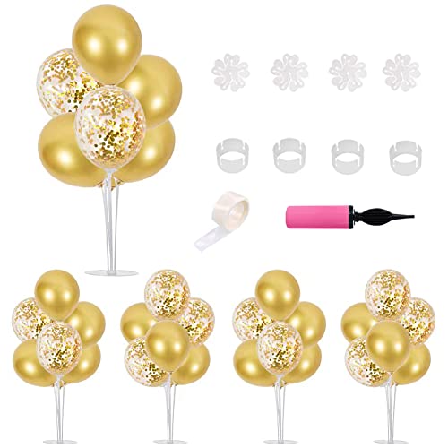 TONIFUL Gold Balloon Centerpieces for Table Gold Balloons Stand Kit for