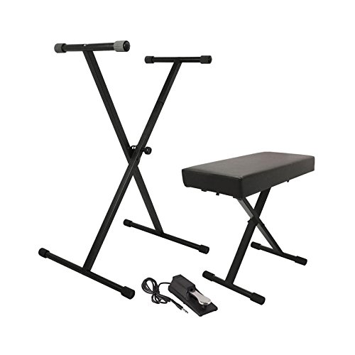 On Stage Stands Keyboard Stand/Bench Pak with KSP100 Sustain Pedal