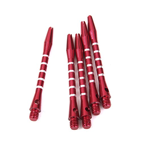 TMERY Re-Grooved Anodised Aluminium Striped Dart Shaft - Random Color - Thumbnail 3