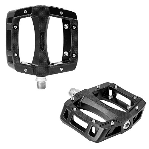 Wellgo Alloy BMX Sealed Mountain Bike Pedal, 9/16-Inch, Black