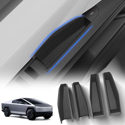 Photo 1 of ILGNIMZ Cybertruck Accessories - Door Handle Storage Box Organizer for Tesla Cybertruck 2024, 4pcs ABS Shell + PVC Lining Interior Organizer (Black)
