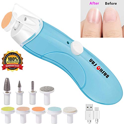 Electric Nail File, Quiet and Safe Baby Nail File,9 in 1 Nail Drill,continuously Variable USB Charging,Art Polisher Sets Glazing Fast Manicure Pedicure Best Gift