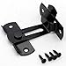 Large 90 Degree Right Angle Door Lock Door Window Sliding Lock Lever Bolt Furniture Lock (Black 1 Pack)