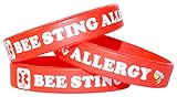 MCI Medical Alert Wristbands Youth BEE Sting Allergy Medical Alert Wristband Bracelet
